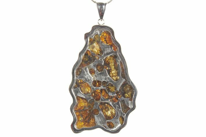 Sericho Pallasite Meteorite Pendant - Kenya #364127